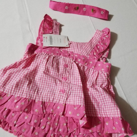Gymboree Mini Blooms NWT 3-6 month Shirt & Bloomers, Outlet VGUC-GUC Headband. - Picture 3 of 3